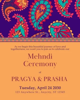 Mehndi Ceremony Invitation